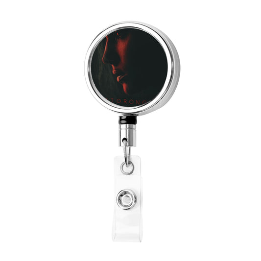 2 - Pack Metal Retractable Badge Holders - Unique Portrait Pattern, 360° Rotation, Durable and Portable