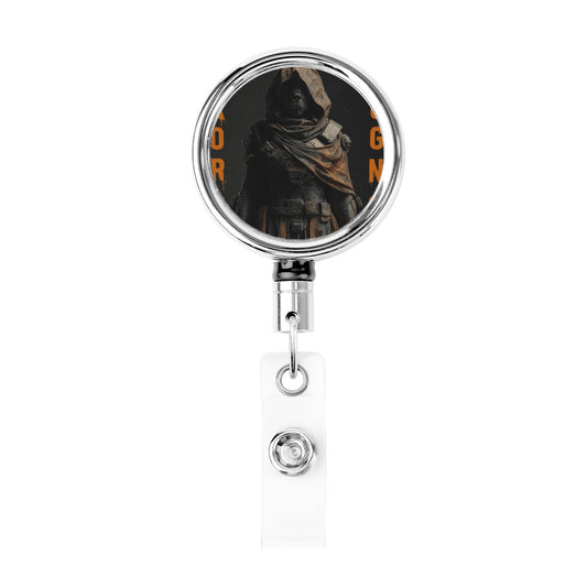 2 - Pack Metal Retractable Full - Size Badge Holders - Cool Character Pattern, 360° Rotation, Durable and Portable