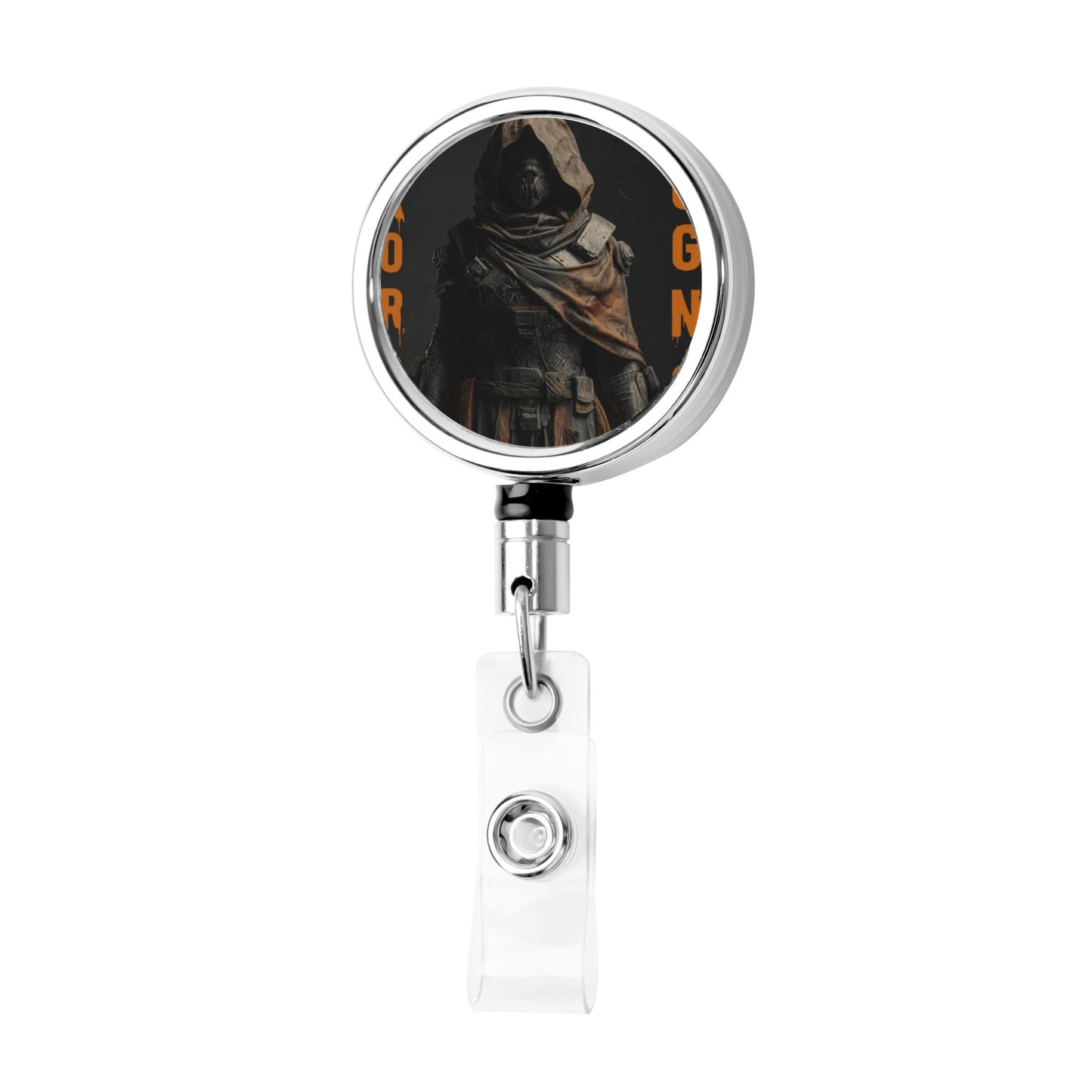2 - Pack Metal Retractable Full - Size Badge Holders - Cool Character Pattern, 360° Rotation, Durable and Portable